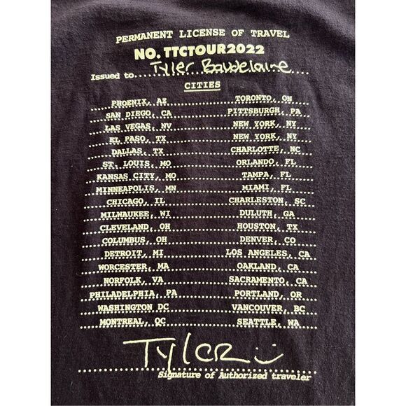 Tyler the creator shirt from the 2022 cmiygl tour T-Shirt size M - Picture 6 of 6